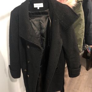 Calvin Klein black pea coat